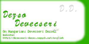 dezso devecseri business card